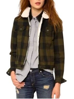 rag & bone Army Plaid Sherpa-Lined Jacket
